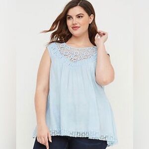 LB Top Crochet Detailed Sleeveless